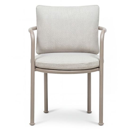 Garden Chair Amarello Aluminum, Light Beige/Beige-Gray, Rounded