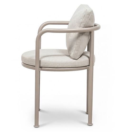 Garden Chair Amarello Aluminum, Light Beige/Beige-Gray, Rounded