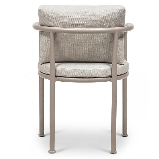 Garden Chair Amarello Aluminum, Light Beige/Beige-Gray, Rounded