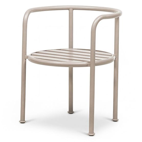 Garden Chair Amarello Aluminum, Light Beige/Beige-Gray, Rounded