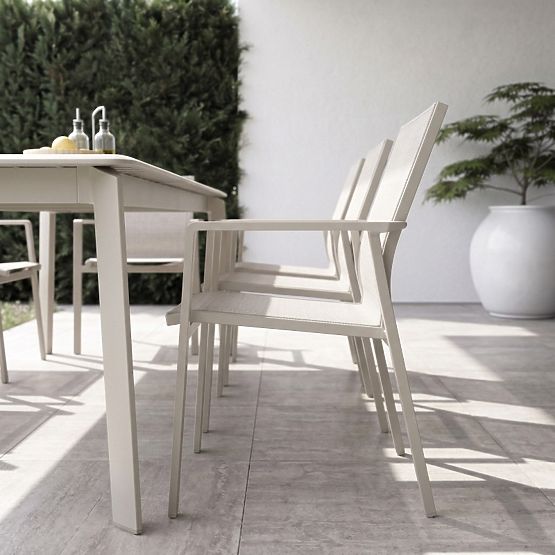 Garden Chair Canelli Aluminum, Light Beige