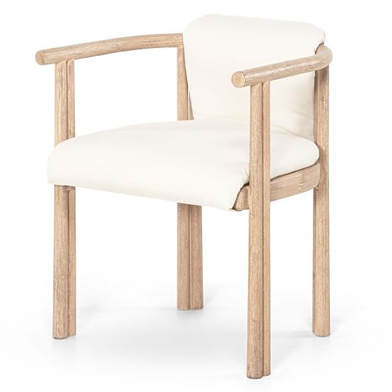 Garden Chair Komorebi Light Acacia Wood/Light Beige, Rounded