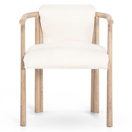 Garden Chair Komorebi Light Acacia Wood/Light Beige, Rounded