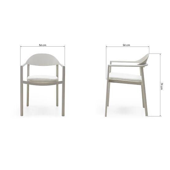 Garden Chair Marinelli II, Aluminum, Light Beige