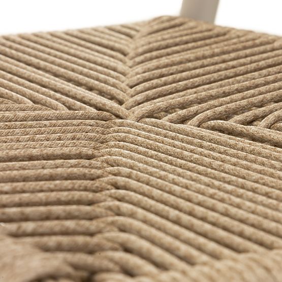 Garden Chair Piretto, Technorattan, Aluminum, Light Beige/Light Brown