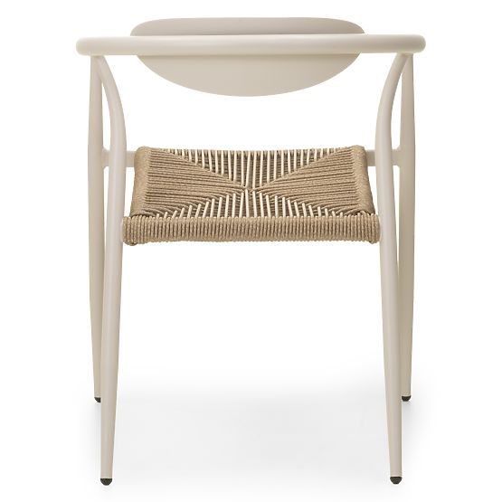Garden Chair Piretto, Technorattan, Aluminum, Light Beige/Light Brown