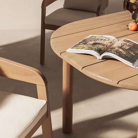 Garden Chair Satori Acacia Wood FSC, Teak Look, Beige