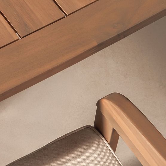 Garden Chair Satori Acacia Wood FSC, Teak Look, Beige
