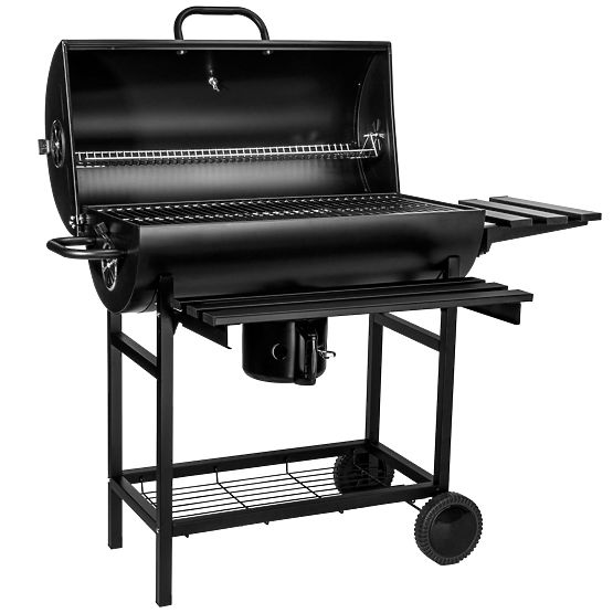 Garden Charcoal Barrel Grill with 2 Grates and Ash Pan