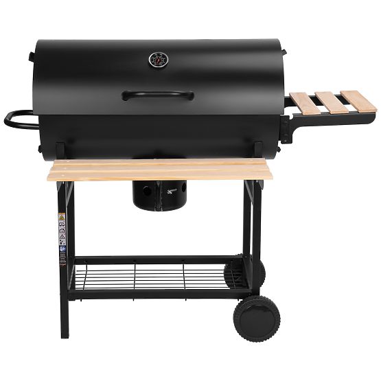 Garden Charcoal Grill 2 Grates Ash Pan BAREL WOOD