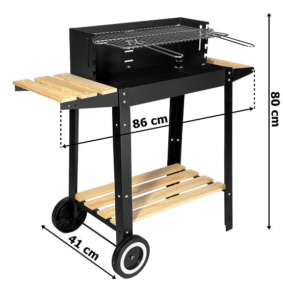 Garden Charcoal Grill PARIL on Wheels