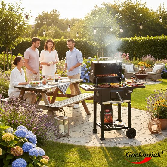 Garden Charcoal Grill with Cast Iron Grate FERRO