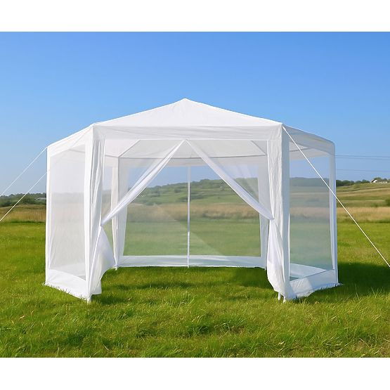 Garden Commercial Pavilion Tent 2x2x2 m with Mosquito Net White MultiGarden