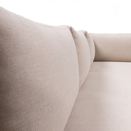 Garden Corner Sofa with Table Borgo, Acacia Wood FSC, Teak Look, Beige