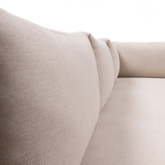 Garden Corner Sofa with Table Borgo, Acacia Wood FSC, Teak Look, Beige