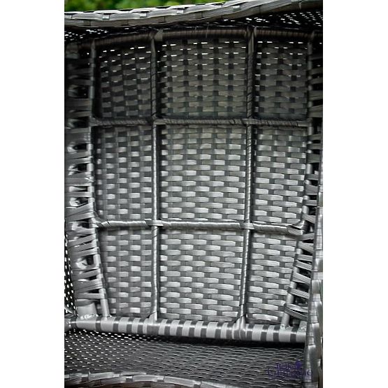 Garden Furniture from Technorattan (Sofa 123cm, 2 x Armchair + Table) UNICO Black