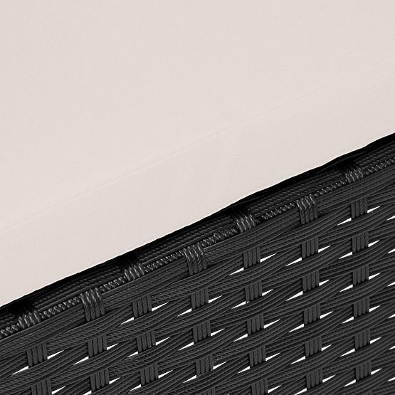 Garden Furniture Set 4-in-1 MAGNOLIA Black with Beige Cushions