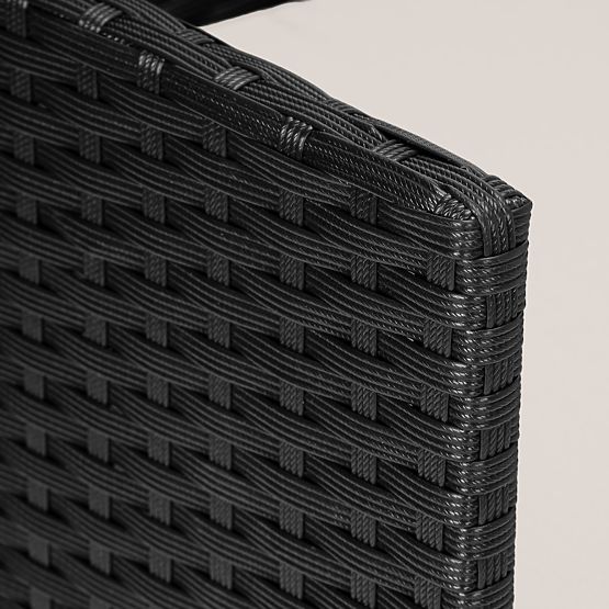 Garden Furniture Set 4-in-1 MAGNOLIA Black with Beige Cushions