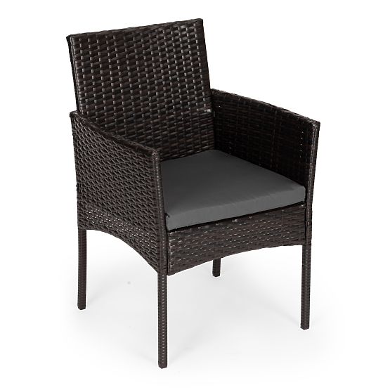 Garden Furniture Set from Technorattan 2 Chairs Table Dark Brown MultiGarden