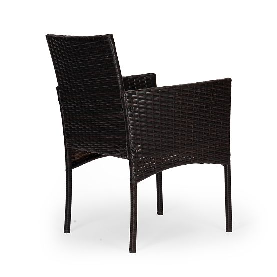 Garden Furniture Set from Technorattan 2 Chairs Table Dark Brown MultiGarden