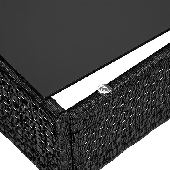 Garden Furniture Set from Technorattan MAGNOLIA Black with Grey Cushions