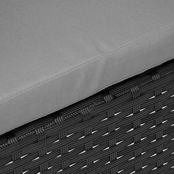 Garden Furniture Set from Technorattan MAGNOLIA Black with Grey Cushions