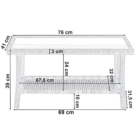 Garden Furniture Set KALINA Gray