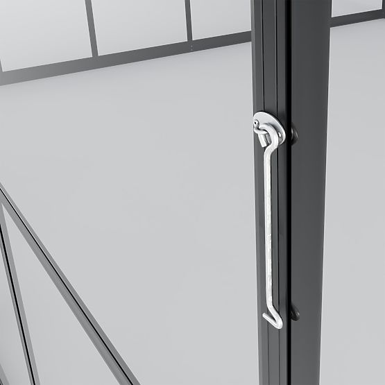 Garden Greenhouse ProGlass Classic Compact 7.7 m² with Base, Tempered Glass 4 mm, Aluminum