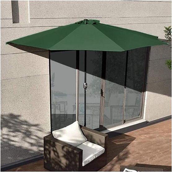 Garden Half-Umbrella Wall-Mounted for Terrace 2.7m Green