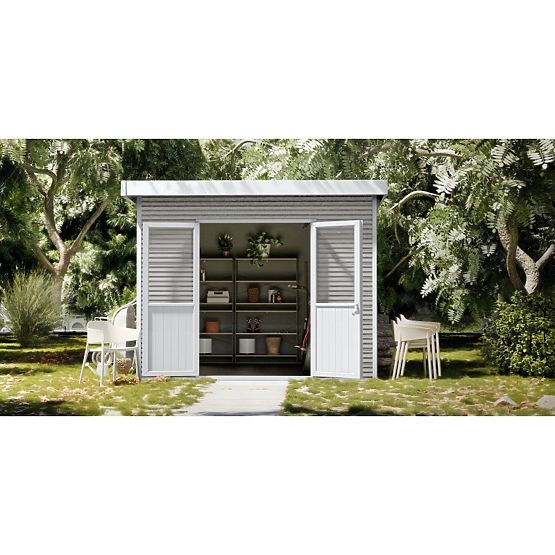 Garden House Ardena 3x3 m 9 m², Dark Gray, Composite Wood, Aluminum, Easy Assembly