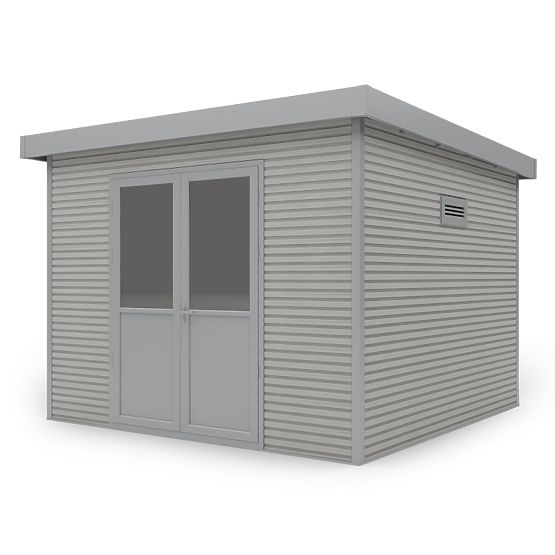Garden House Ardena 3x3 m 9 m², Dark Gray, Composite Wood, Aluminum, Easy Assembly
