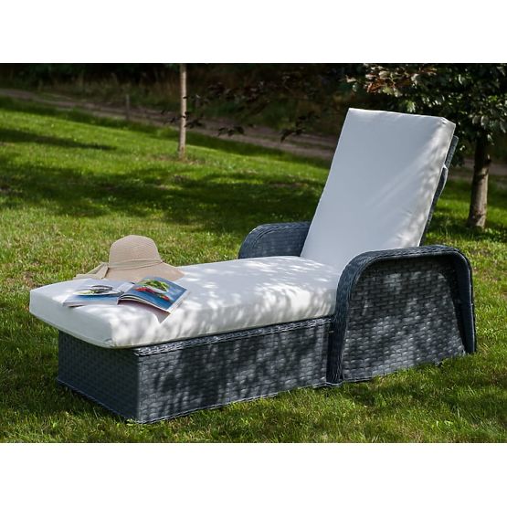 Garden Lounger in Grey Technorattan MATTO