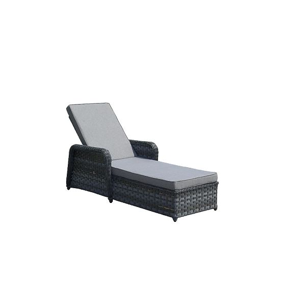 Garden Lounger in Grey Technorattan MATTO