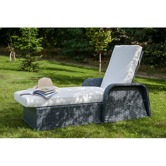 Garden Lounger in Grey Technorattan MATTO