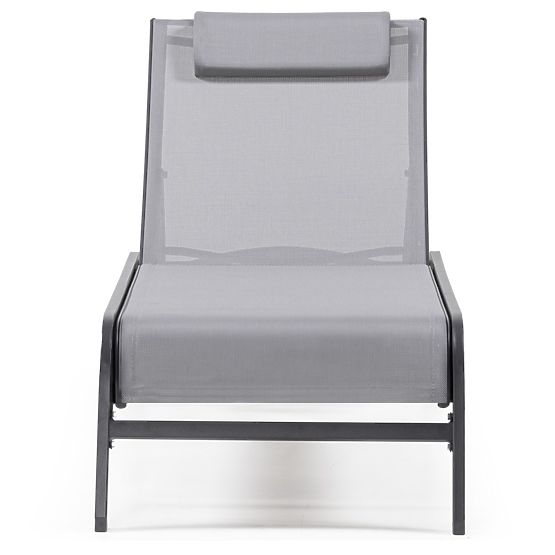 Garden Lounger Sandy Adjustable, Gray/Dark Gray