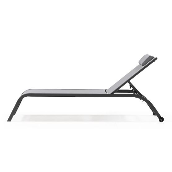Garden Lounger Sandy Adjustable, Gray/Dark Gray