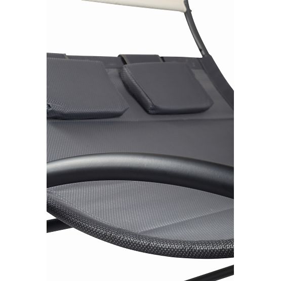 Garden Lounger with Canopy Swing