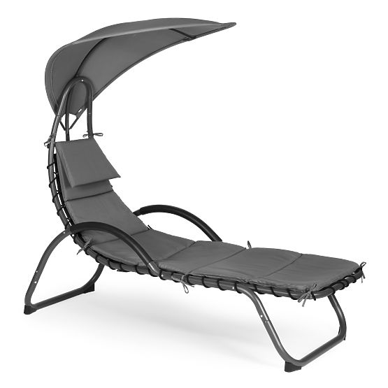 Garden Lounger with Large Oval Canopy ModernHome