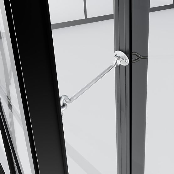 Garden Orangery ProGlass Gazebo Large with Base 17.8 m² Tempered Glass 4 mm, Aluminum, Black