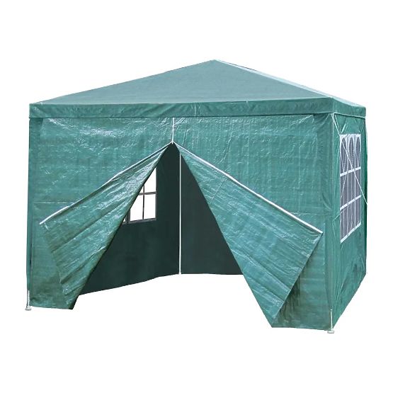 Garden Pavilion Tent 3x3 m 4 Walls Green MultiGarden