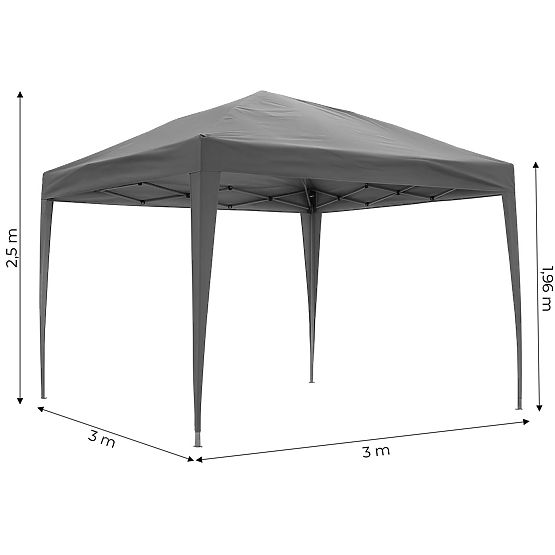 Garden Pavilion Tent 3x3 m Automatic Pop-Up Canopy for Garden and Terrace MultiGarden