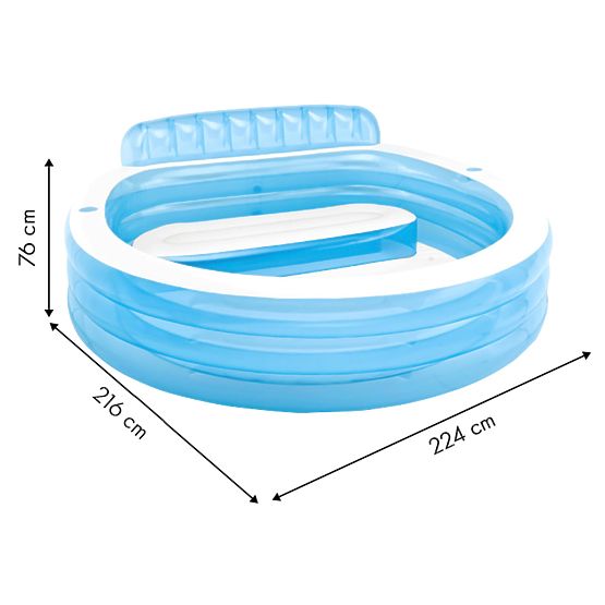 Garden Pool with Seats 229x218cm Intex 57190