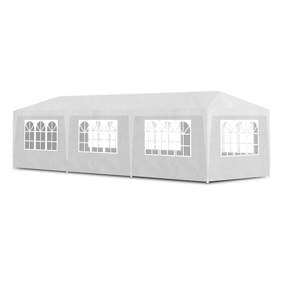 Garden Sales Tent Pavilion 3x9 m 8 Walls White MultiGarden