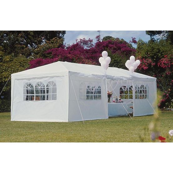 Garden Sales Tent Pavilion 3x9 m 8 Walls White MultiGarden