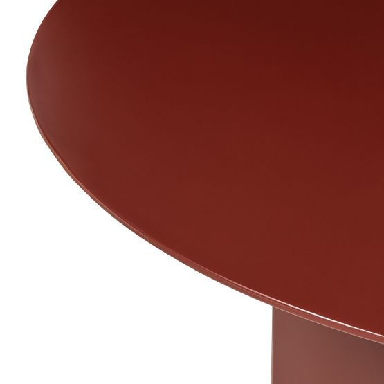 Garden Set Amarello, Round Table 140 cm + 4 Chairs, Aluminum, Burgundy Brown