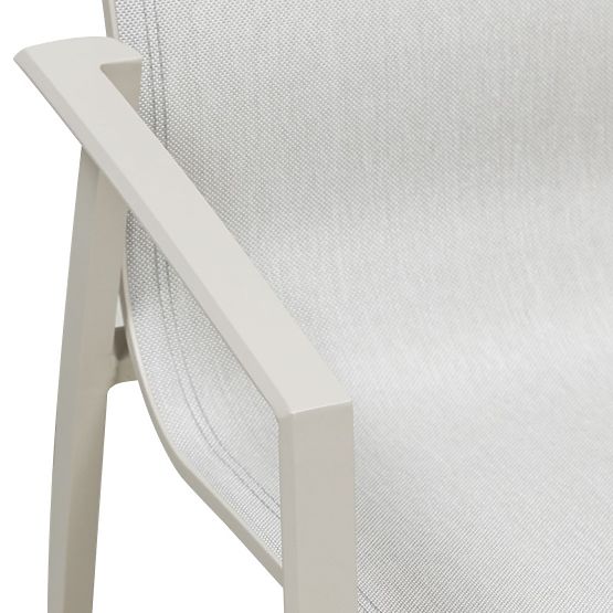 Garden Set Canelli, Extendable Table 175-234 cm + 8 Chairs, Aluminum, Light Beige