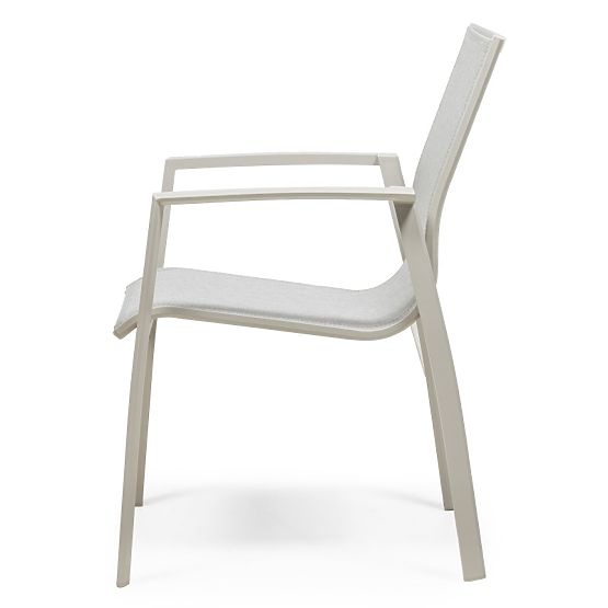 Garden Set Canelli, Extendable Table 175-234 cm + 8 Chairs, Aluminum, Light Beige