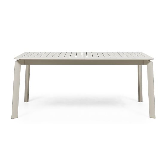 Garden Set Canelli, Extendable Table 175-234 cm + 8 Chairs, Aluminum, Light Beige