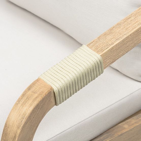 Garden Set Castello, Extendable Table 200-295 cm + 6 Woven Chairs, Acacia Wood FSC