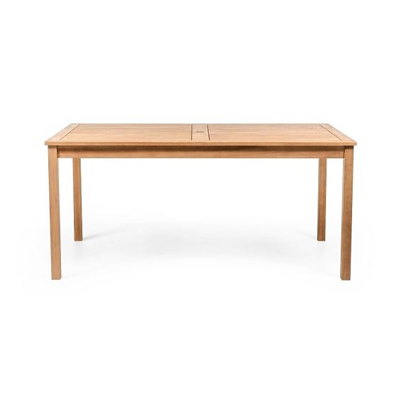 Garden Set Familis Table 160 cm + 6 Chairs with Adjustable Backrests and Light Grey Cushions